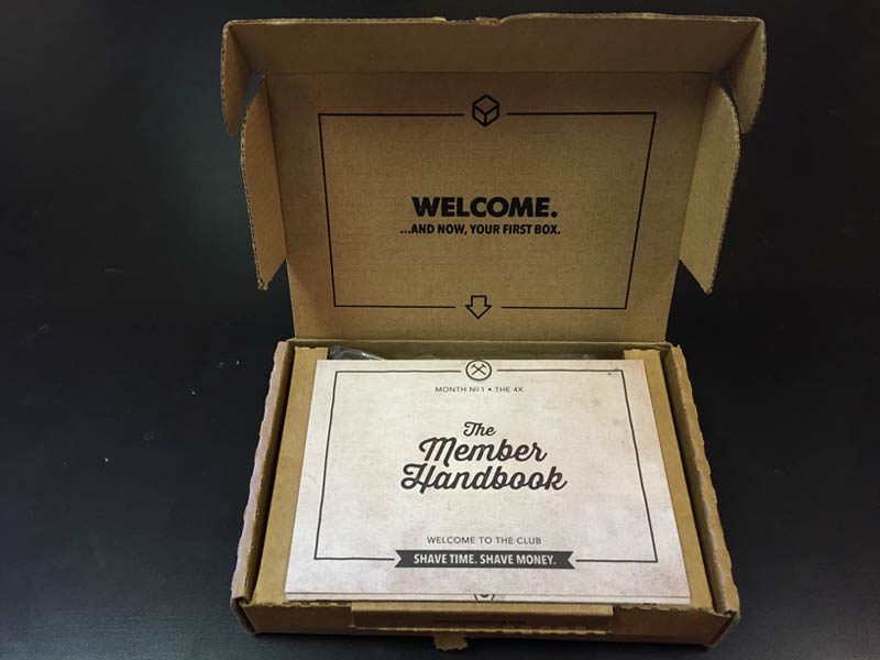 Dollar Shave Club Box Open